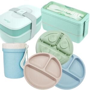 Premium bento lunch and mealtime 5 piece set - brand new in packages